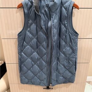 Lafayette 148 New York Blue Puffer Vest